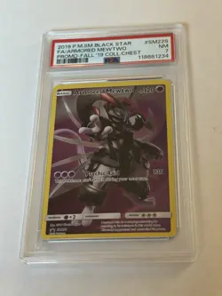 Pokemon TCG Armored Mewtwo Holo Rare Black Star Promo Card SM228 - Image 1