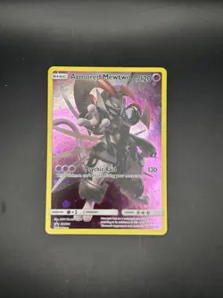 Pokemon TCG Armored Mewtwo SM228 Promo Rare Holo Card NM SWIRL - Image 1