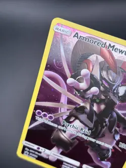 Pokemon TCG Armored Mewtwo SM228 Promo Rare Holo Card NM SWIRL - Image 3