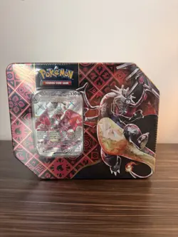 Pokemon TCG SV Paldean Fates Charizard EX Tin New Factory Sealed - Image 1