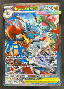 2025 Pokemon Mega Evolution MEG EN Lucario ex Special Illustration Rare #179/132 - Image 1