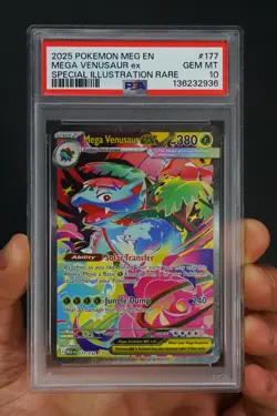 Pokemon Mega Evolution 177 Mega Venusaur ex Special Illustration Rare PSA 10 - Image 1