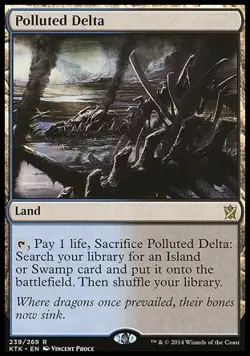 Magic the Gathering MTG Polluted Delta (239) Khans of Tarkir LP - Image 1