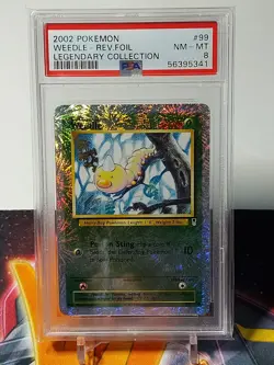 2002 Pokemon Legendary Collection PSA 8 Weedle - Image 1