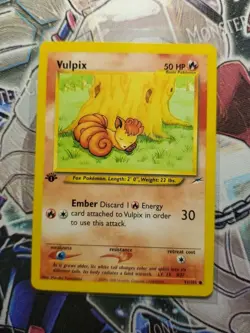 Pokemon Card - Neo Destiny 91/105 - VULPIX (common) *1st Edition* - LP - Image 1