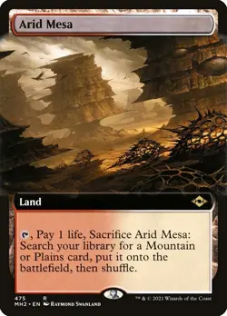 MTG - Arid Mesa - Fanart Foil Extended Art Modern Horizons 2 - EDH / Playtest - Image 1