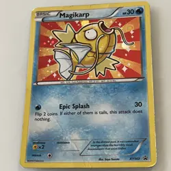 Pokemon TCG Magikarp XY 143 Holo Black Star Promo Card - MP Bent - Image 1