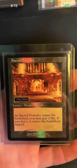 Sacred Foundry (Retro Frame) (Serial Numbered) Ravnica Remastered Foil - Image 1
