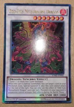 Yugioh Odd-Eyes Meteorburst Dragon SDMP-EN041 Ultra Rare 1st Edition - Image 1