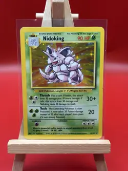 Nidoking 11/102 Pokemon Card TCG Base Set Unlimited Holo Rare (LP) - Image 1