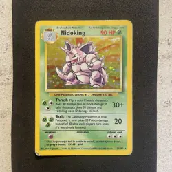 Nidoking 11/102 Pokemon Card TCG Base Set Unlimited Holo Rare - Image 2
