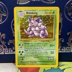 Nidoking 11/102 - Holo Rare Card - Base Set Unlimited - Pokemon TCG NM - Image 1