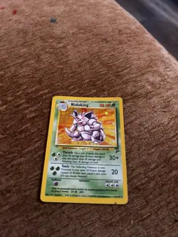 Nidoking 11/102, Base Set Unlimited Holo Rare, 1999 Vintage Pokemon TCG, LP-MP - Image 4