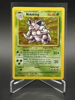 Nidoking 11/102 Base Set Unlimited (1999) Holo Rare Vintage WOTC Pokemon TCG - Image 1