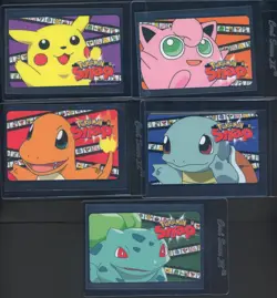 Pokemon Snap Blockbuster Video Smart Card Set of 5 Vintage 1999 Pikachu Squirtle - Image 1