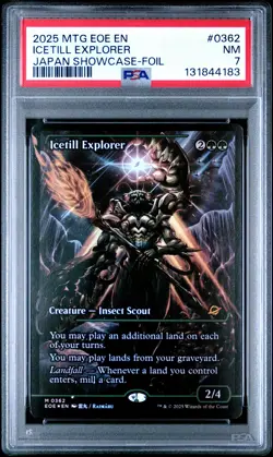 2025 MTG EDGE OF ETERNITIES JPN SHOWCASE-FOIL #0362 ICETILL EXPLORER PSA 7 - Image 1