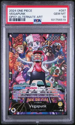 PSA 10 Vegapunk Alternate Art Leader OP07-097 500 Years in the Future One Piece - Image 1