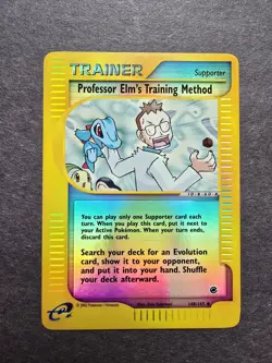 Pokemon Expedition Trainer Professor Elms Training Method Reverse Holo 148/165 - Image 1