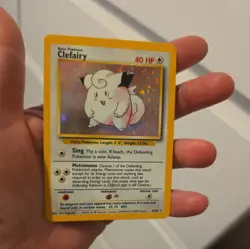 Pokemon Card Clefairy 5/102 Base Set Holo Rare WOTC LP NM Great Condition TCG - Image 1