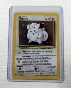 Clefairy 5/102 Base Set Holo Rare Pokemon Card TCG 1999 WOTC S3 - Image 1