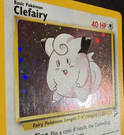 Clefairy 5/102 Holo Base Set Unlimited Rare Pokemon TCG Card Vintage-LP-Swirl - Image 3