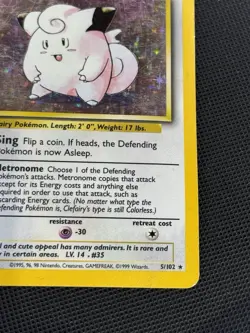 Pokemon TCG Clefairy Holo Unlimited Rare Card Base Set 5/102 - Image 4