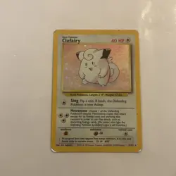 Clefairy Pokemon Card Base Set Holo Rare TCG 5/102 Holo Rare - Image 1