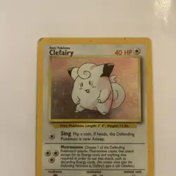 Clefairy Pokemon Card Base Set Holo Rare TCG 5/102 Holo Rare - Image 3