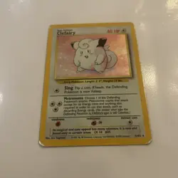 Clefairy Pokemon Card Base Set Holo Rare TCG 5/102 Holo Rare - Image 5