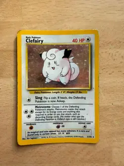 Clefairy Pokemon Card Base Set Holo Rare TCG 5/102 Holo Rare - Image 1