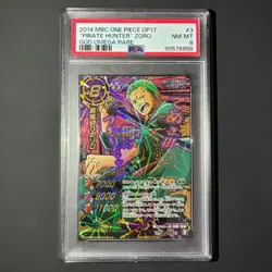 [PSA 8]One Piece Miracle Battle Carddass 2014 Pirate Hunter Zoro #3 OP17 Japan - Image 1