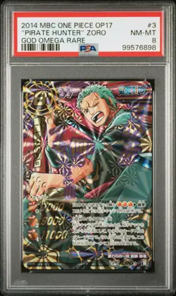 [PSA 8]One Piece Miracle Battle Carddass 2014 Pirate Hunter Zoro #3 OP17 Japan - Image 3