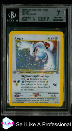 LUGIA HOLO R 2001 POKEMON NEO GENESIS 1ST EDITION GERMAN 9 BGS 7 - Image 1