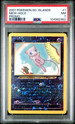 Mew Holo Southern Islands Promo PSA 7 Pokemon #1 - Image 1