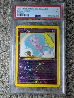 2001 POKEMON SOUTHERN ISLANDS PROMO #1 MEW-HOLO PSA 7 - Image 1