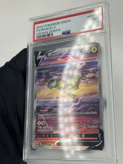 2023 POKEMON SWORD AND SHIELD CROWN ZENITH GG41 FULL ART/RAIKOU V PSA 9 - Image 5
