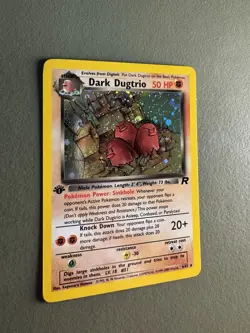 Pokemon TCG Dark Dugtrio Team Rocket 6/82 Holo Rare 1st Edition NM - Image 1