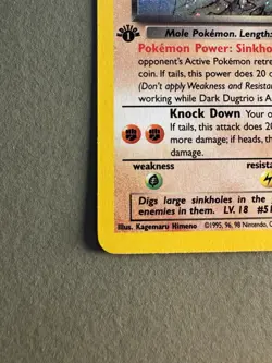 Pokemon TCG Dark Dugtrio Team Rocket 6/82 Holo Rare 1st Edition NM - Image 4