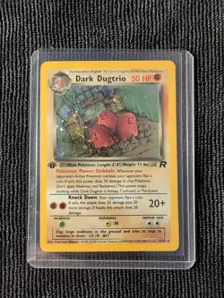 Pokemon TCG Dark Dugtrio Team Rocket 6/82 Holo Rare 1st Edition NM - Image 1