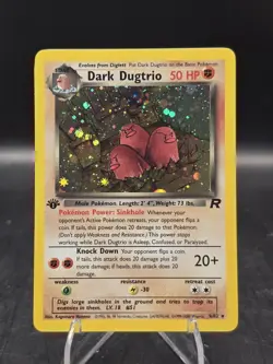 Pokemon TCG Dark Dugtrio 6/82 Team Rocket 1st Edition Holo Rare NM - Image 1
