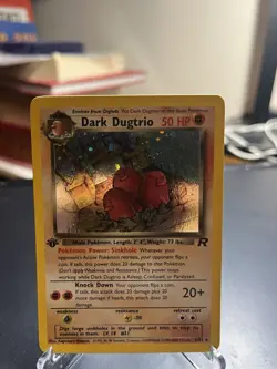 Pokemon TCG Dark Dugtrio Holo Rare 1st Edition 6/82 Team Rocket NM - Image 1