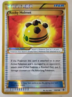 Rocky Helmet (Secret) 153/149 Boundaries Crossed Holo Pokemon Vintage Tcg Gold - Image 1