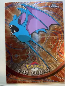 Topps Chrome 2000 Pokemon - #41 ZUBAT - TV Animation Series 1 Holo - Image 1