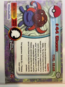 Pokemon 2000 Topps Chrome Gloom TV Animation Series #44 vintage - Image 2