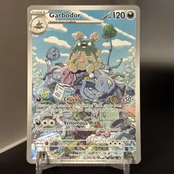 Garbodor 204/182 Pokemon Paradox Rift Illustration Rare Full Art Holo Near Mint - Image 1