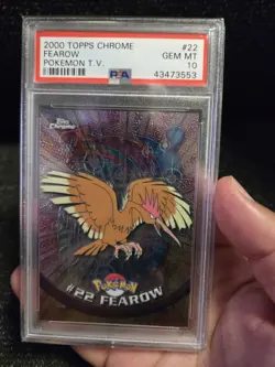PSA 10 2000 Pokemon Game Topps Chrome TV Fearow Rare Base Set Series 1 GEM MINT - Image 3