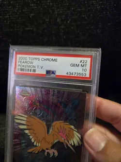 PSA 10 2000 Pokemon Game Topps Chrome TV Fearow Rare Base Set Series 1 GEM MINT - Image 5
