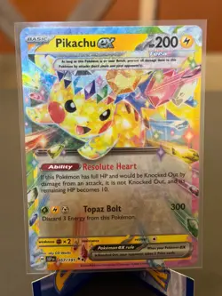 Pikachu Ex 57/191 Double Rare SV:08 Surging Sparks NM Pokemon TCG - Image 1
