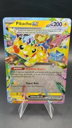Pikachu ex 57/191 Double Rare Pokemon TCG SV08: Surging Sparks NM - Image 1