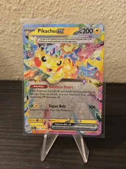 Pikachu ex 57/191 Double Rare Pokemon TCG SV08: Surging Sparks NM - Image 1